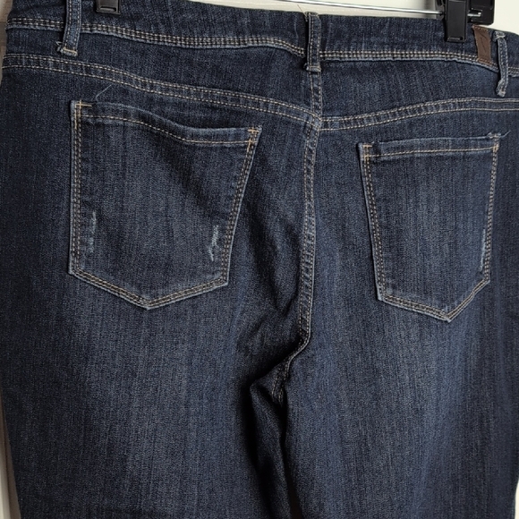 Simply Vera Vera Wang Dark Indigo Straight Leg Jeans - Picture 7 of 8